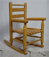 Vintage Children Harwood Slat Rocking Chair