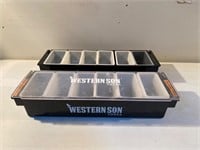 (2) 6 Compartment condiment Bar/trays
