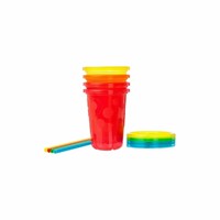 Spill Proof Straw Sippy Cups with Lids 10 Oz 16 Ct