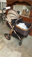 Brand New Rose Gold & 2 tone Brown Baby Stroller