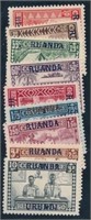 RUANDA URUNDI #B3-B11 MINT FINE-VF NH