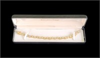 925 Gold Over Sterling Tennis Bracelet