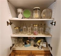 Cabinet Full of Glassware & Misc Items