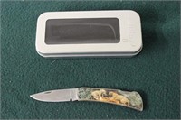 JAGUAR FOLDING KNIFE WITH CHEETAH IMAGE, 420