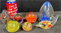 Vintage Blown Glass Dolphin & Paperweight-Lot