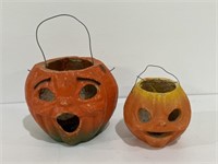 2-Paper Mache Jack-o-Lanterns