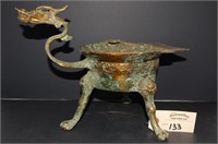 Bronze Tripod Dragon Vessel- Tang Dynasty