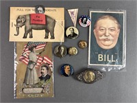 Antique William Taft Pins and More
