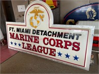 10' x 68" Ft. Miami Marine Corps League Sign