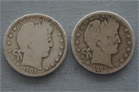 1903 and 1903-S Barber Silver Half Dollar