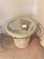 Glass top end table #120