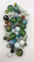 Assorted Old Marbles Includes Shooters