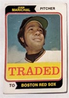 1974 Topps Traded Juan Marichal HOF Red Sox Card