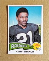 1975 Topps Cliff Branch HOFer RC Rookie Card #524