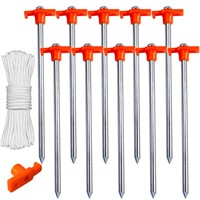 ABCCANOPY Tent Stakes Camping Tent Stakes, 10pc-Pa