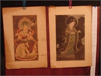 2 Japanese re strike prints from national treasure