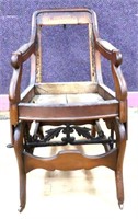 Vintage wood reclining chair frame