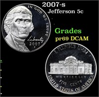 Proof 2007-s Jefferson Nickel 5c Grades GEM++ Proo