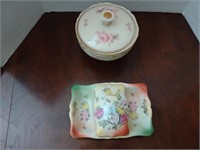 Covered candy dish and a trinket box