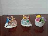 2 courting couples place cards holders &