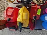 (5) PLASTIC GAS CANS