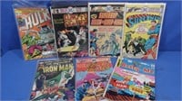 8 Vintage Comic Books incl Captain America,