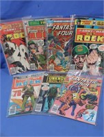 7 Vintage Comic Books incl Sgt Rock & Fantastic 4