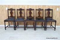 c.1930's Set of 5 Mahogany Dining Chairs