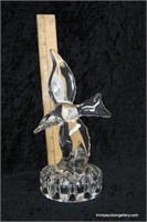 Vintage Cambridge Glass Seagull Flower Frog