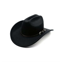 M  LZLER Cowboy Hat for Men/Women  Wide Brim Fedor