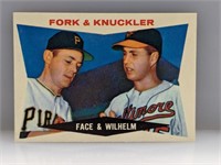 1960 Topps #115 Fork & Knuckler Face & Wilhelm HOF