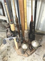 Eight fishing rods & reels