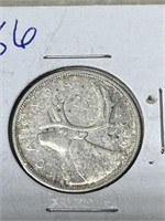 1956 Canadian 25 Cent Coin