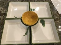 Unique Veggie / Dip Serving Piece
