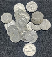 Lot Of 21 Jefferson Nickels inc/ 2 Silver