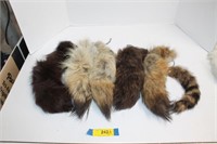 Six Assorted Fur Tails