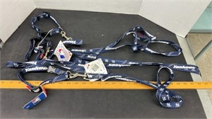 3 New York Yankees Dog Leashes with Collars.