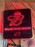 Budweiser Lighted Digital Clock (Works)