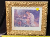 SMALL FRAMED PRINT OF MOTHER AND CHILDREN