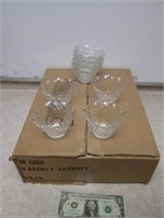 Lot of Waverley Glass Sherbert Cups in Box