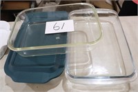 3 Casseroles (1 w/Lid)