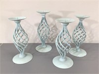 Painted Metal Candle Holders