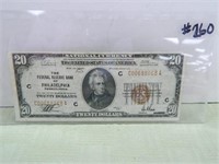 1929 Series $20 National Currency Note –