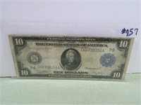 1914 Series $10 Large Fed Res Note – VG