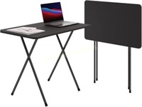 Folding TV Tray Table  2.6-Foot  Black