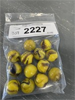 BAG OF MARBLES--YELLOW/ BROWN