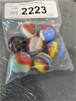 BAG OF ASSORTED COLORS LARGER MARBLES