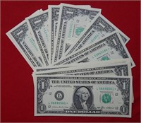 (20) 1985 $1 Federal Reserve Notes Crisp