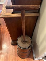 Antique Wooden Butter Churn w/ Churning Paddle