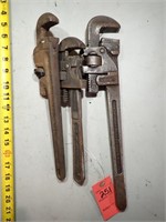 (3) Misc Pipe Wrenches - Ridgid, Trimont & other